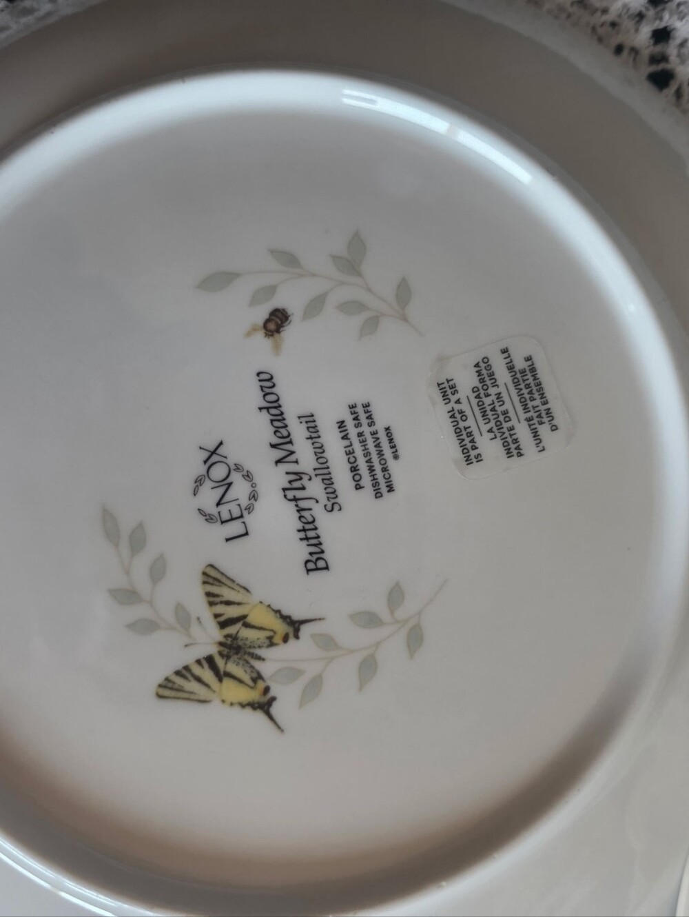 Lenox Butterfly Meadow Hydrangea and Swallowtail 3Pc. Salad Plate Set. - Picture 8 of 8